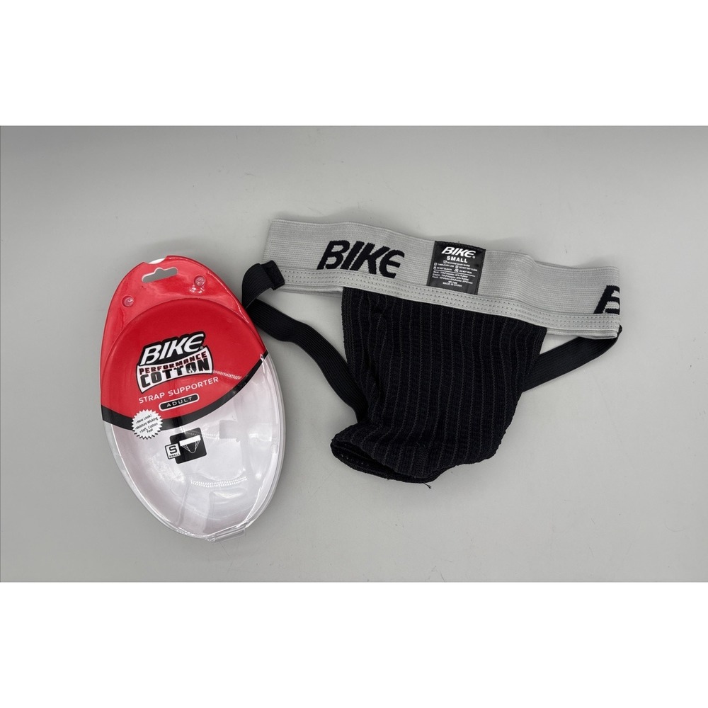 BIKE PERFORMANCE COTTON JOCKSTRAP Athletic Supporter Jogger Size Small Black